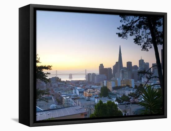 California, San Francisco, Downtown and Transamerica Building, USA-Alan Copson-Framed Stretched Canvas
