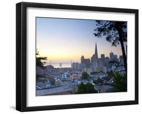 California, San Francisco, Downtown and Transamerica Building, USA-Alan Copson-Framed Photographic Print