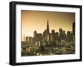 California, San Francisco, Downtown and Transamerica Building, USA-Alan Copson-Framed Photographic Print