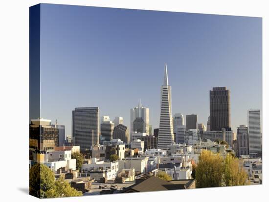 California, San Francisco, Downtown Skyline and Transamerican Pyramid, USA-Michele Falzone-Stretched Canvas