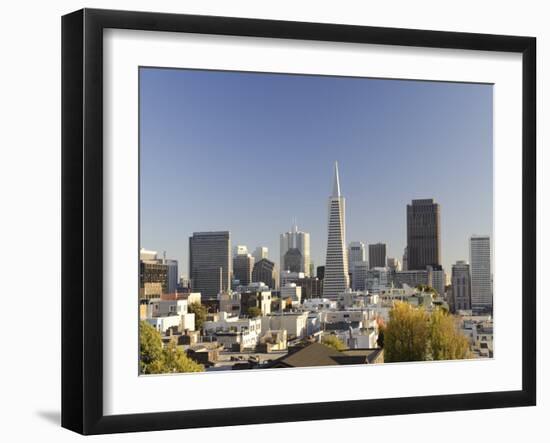 California, San Francisco, Downtown Skyline and Transamerican Pyramid, USA-Michele Falzone-Framed Photographic Print