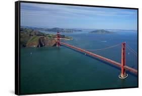 California, San Francisco, Golden Gate Bridge and San Francisco Bay-David Wall-Framed Stretched Canvas