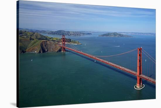 California, San Francisco, Golden Gate Bridge and San Francisco Bay-David Wall-Stretched Canvas