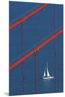 California, San Francisco, Golden Gate Bridge and Yacht-David Wall-Mounted Premium Photographic Print