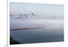 California, San Francisco Golden Gate Bridge Disappearing into Fog-John Ford-Framed Photographic Print