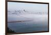 California, San Francisco Golden Gate Bridge Disappearing into Fog-John Ford-Framed Photographic Print