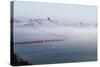 California, San Francisco Golden Gate Bridge Disappearing into Fog-John Ford-Stretched Canvas