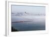 California, San Francisco Golden Gate Bridge Disappearing into Fog-John Ford-Framed Photographic Print