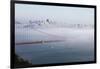 California, San Francisco Golden Gate Bridge Disappearing into Fog-John Ford-Framed Premium Photographic Print