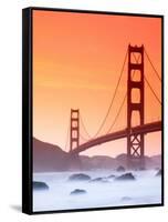 California, San Francisco, Golden Gate Bridge from Marshall Beach, USA-Alan Copson-Framed Stretched Canvas
