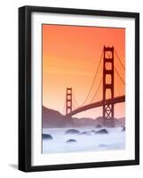 California, San Francisco, Golden Gate Bridge from Marshall Beach, USA-Alan Copson-Framed Photographic Print