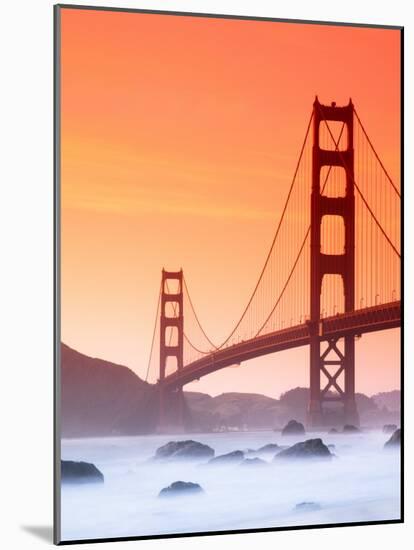 California, San Francisco, Golden Gate Bridge from Marshall Beach, USA-Alan Copson-Mounted Photographic Print