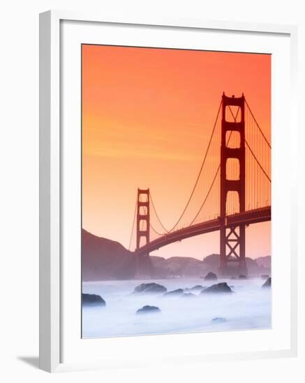 California, San Francisco, Golden Gate Bridge from Marshall Beach, USA-Alan Copson-Framed Photographic Print