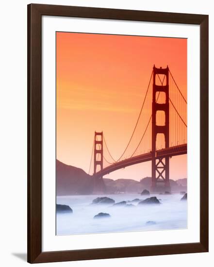 California, San Francisco, Golden Gate Bridge from Marshall Beach, USA-Alan Copson-Framed Photographic Print