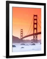 California, San Francisco, Golden Gate Bridge from Marshall Beach, USA-Alan Copson-Framed Photographic Print