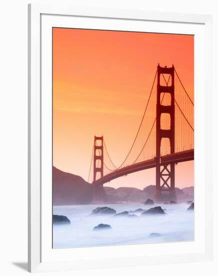 California, San Francisco, Golden Gate Bridge from Marshall Beach, USA-Alan Copson-Framed Photographic Print