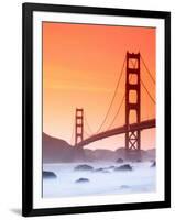 California, San Francisco, Golden Gate Bridge from Marshall Beach, USA-Alan Copson-Framed Photographic Print