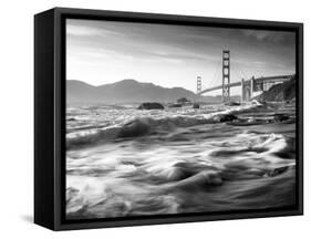 California, San Francisco, Golden Gate Bridge from Marshall Beach, USA-Alan Copson-Framed Stretched Canvas