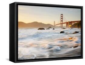 California, San Francisco, Golden Gate Bridge from Marshall Beach, USA-Alan Copson-Framed Stretched Canvas