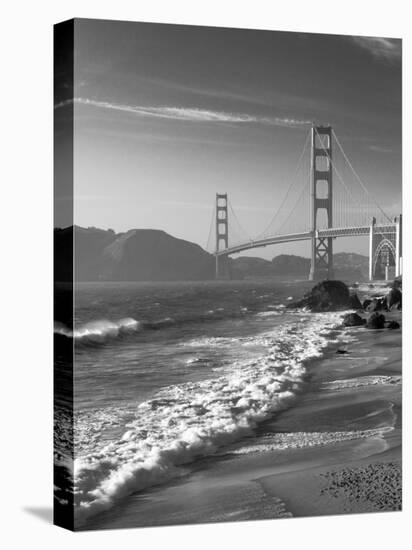 California, San Francisco, Golden Gate Bridge from Marshall Beach, USA-Alan Copson-Stretched Canvas