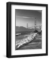 California, San Francisco, Golden Gate Bridge from Marshall Beach, USA-Alan Copson-Framed Premium Photographic Print