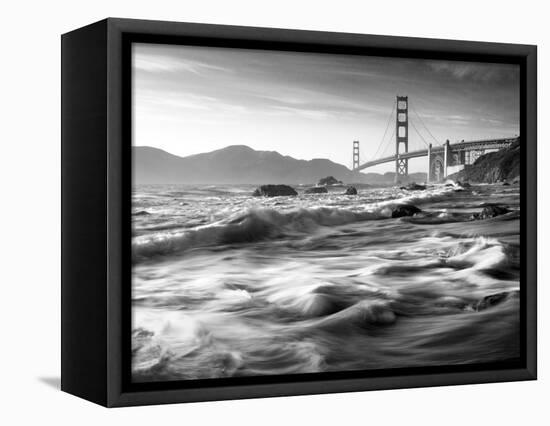 California, San Francisco, Golden Gate Bridge from Marshall Beach, USA-Alan Copson-Framed Stretched Canvas