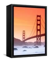 California, San Francisco, Golden Gate Bridge from Marshall Beach, USA-Alan Copson-Framed Stretched Canvas