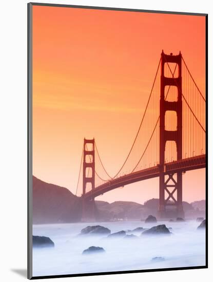 California, San Francisco, Golden Gate Bridge from Marshall Beach, USA-Alan Copson-Mounted Photographic Print