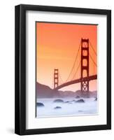 California, San Francisco, Golden Gate Bridge from Marshall Beach, USA-Alan Copson-Framed Premium Photographic Print