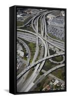 California, San Francisco, Interchange of 1-380 and US 101-David Wall-Framed Stretched Canvas