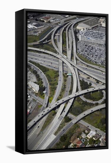 California, San Francisco, Interchange of 1-380 and US 101-David Wall-Framed Stretched Canvas