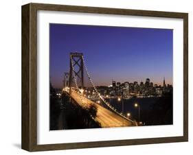 California, San Francisco, Oakland Bay Bridge and City Skyline, USA-Michele Falzone-Framed Photographic Print