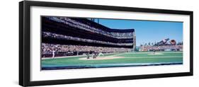 California, San Francisco, Sbc Ballpark, Spectator Watching the Baseball Game in the Stadium-null-Framed Photographic Print