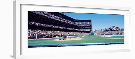 California, San Francisco, Sbc Ballpark, Spectator Watching the Baseball Game in the Stadium-null-Framed Photographic Print