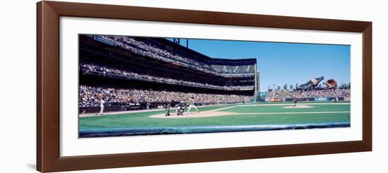 California, San Francisco, Sbc Ballpark, Spectator Watching the Baseball Game in the Stadium-null-Framed Photographic Print