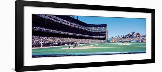 California, San Francisco, Sbc Ballpark, Spectator Watching the Baseball Game in the Stadium-null-Framed Photographic Print