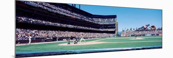 California, San Francisco, Sbc Ballpark, Spectator Watching the Baseball Game in the Stadium-null-Mounted Photographic Print