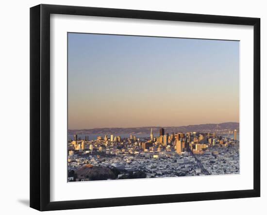 California, San Francisco, Skyline Viewed from Twin Peaks, USA-Michele Falzone-Framed Photographic Print