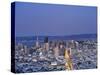 California, San Francisco, Skyline Viewed from Twin Peaks, USA-Michele Falzone-Stretched Canvas