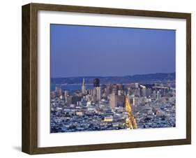 California, San Francisco, Skyline Viewed from Twin Peaks, USA-Michele Falzone-Framed Photographic Print