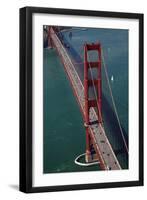 California, San Francisco, Traffic on Golden Gate Bridge-David Wall-Framed Photographic Print