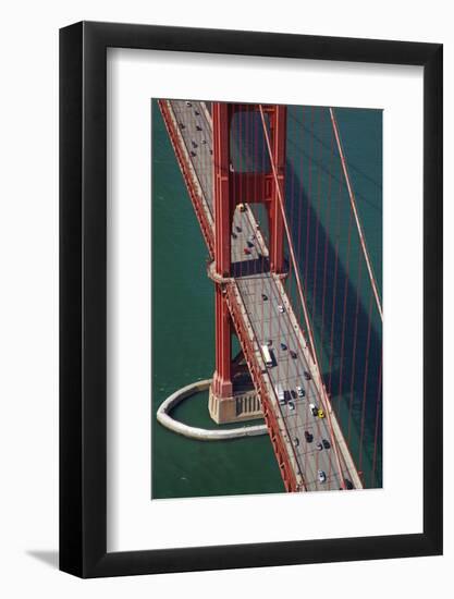 California, San Francisco, Traffic on Golden Gate Bridge-David Wall-Framed Photographic Print