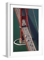 California, San Francisco, Traffic on Golden Gate Bridge-David Wall-Framed Photographic Print