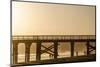 California, Santa Barbara Co, Goleta Beach Co Park, Pier at Sunset-Alison Jones-Mounted Photographic Print