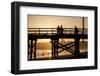 California, Santa Barbara Co, Goleta Beach Co Park, Pier at Sunset-Alison Jones-Framed Photographic Print
