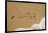 California, Santa Barbara Co, Jalama Beach, Water Written in Sand-Alison Jones-Framed Photographic Print