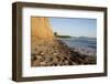 California, Santa Barbara, Montecito, Butterfly Beach, Sandy Cliff-Alison Jones-Framed Photographic Print