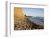 California, Santa Barbara, Montecito, Butterfly Beach, Sandy Cliff-Alison Jones-Framed Photographic Print