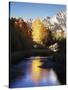 California, Sierra Nevada, Autumn Aspens Reflecting in Bishop Creek-Christopher Talbot Frank-Stretched Canvas