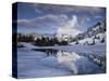 California, Sierra Nevada, Dana Peak Reflecting in a Frozen Lake-Christopher Talbot Frank-Stretched Canvas